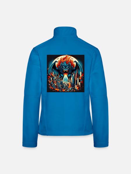 Gorilla Apokalypse - Frauen Softshelljacke - Lichtblau - Hinten