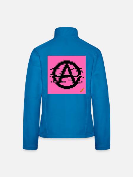 Glitch Anarchy – Pixel Punk Shirt - Frauen Softshelljacke - Lichtblau - Hinten