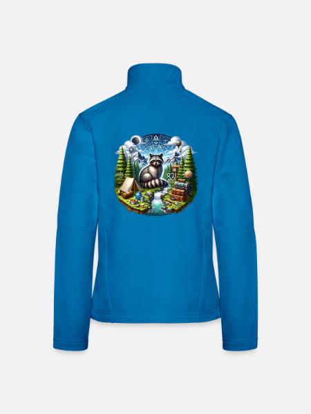 Outdoor Waschbär - Frauen Softshelljacke - Lichtblau - Hinten