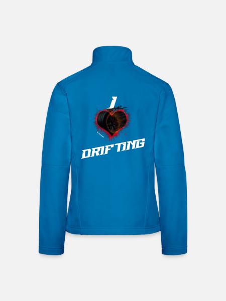 I love Drifting - Frauen Softshelljacke - Lichtblau