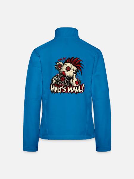 Halt’s Maul! – Punk Bär Horror Halloween - Frauen Softshelljacke - Lichtblau - Hinten
