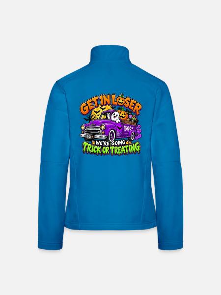 Halloween-Fahrt - Frauen Softshelljacke - Lichtblau - Hinten