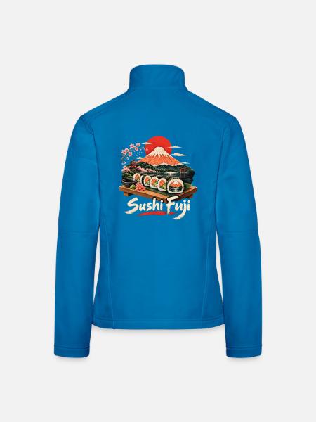 Sushi-Berg Fuji - Frauen Softshelljacke - Lichtblau - Hinten