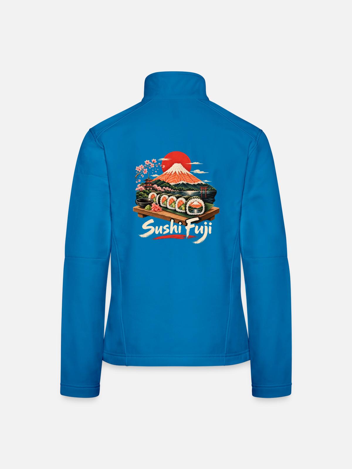 Sushi-Berg Fuji - Frauen Softshelljacke - Lichtblau - Hinten