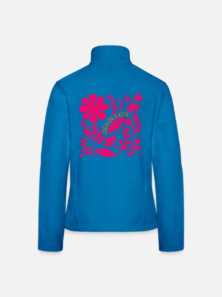 Demokratie Blumen Vielfalt - Frauen Softshelljacke - Lichtblau