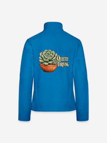 Quietly Thriving Echeveria - Frauen Softshelljacke - Lichtblau