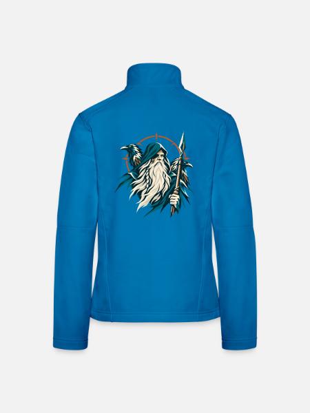 Odin Allvater Raben Huginn Muninn Wikinger - Frauen Softshelljacke - Lichtblau