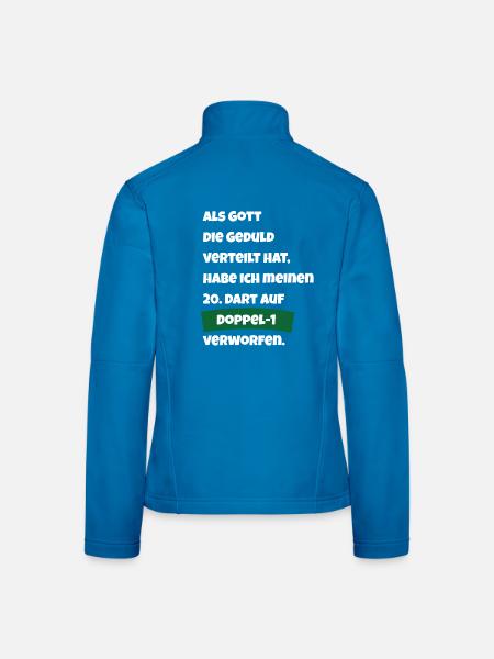 Dart vs. Geduld - Frauen Softshelljacke - Lichtblau - Hinten