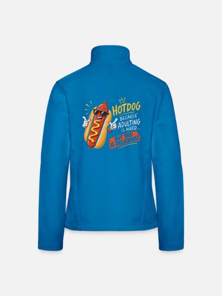 Freche Sonnenbrillen-Hotdog: Erwachsenen-Pause - Frauen Softshelljacke - Lichtblau - Hinten