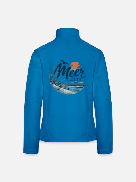 MeerZeit Strandbild - Frauen Softshelljacke - Lichtblau - Hinten