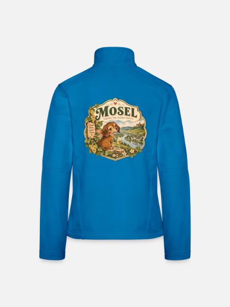 Mosel Taking The Scenic Route - Frauen Softshelljacke - Lichtblau - Hinten