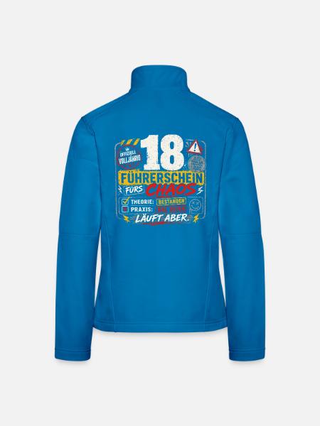 18 Geburtstag Führerschein Volljährig Geschenk - Frauen Softshelljacke - Lichtblau - Hinten