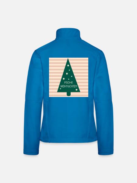 Frohe Weihnachten Weihnachtsbaum - Frauen Softshelljacke - Lichtblau - Hinten