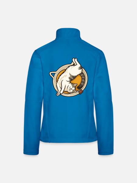 Katze - Frauen Softshelljacke - Lichtblau - Hinten