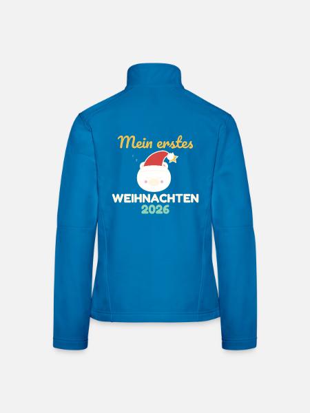 Mein erstes Weihnachten 2026 – Baby Body Eisbär - Frauen Softshelljacke - Lichtblau - Hinten