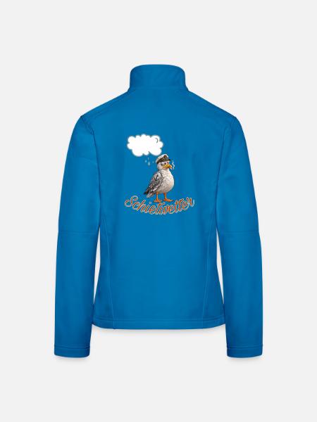 Schietwetter - Frauen Softshelljacke - Lichtblau - Hinten