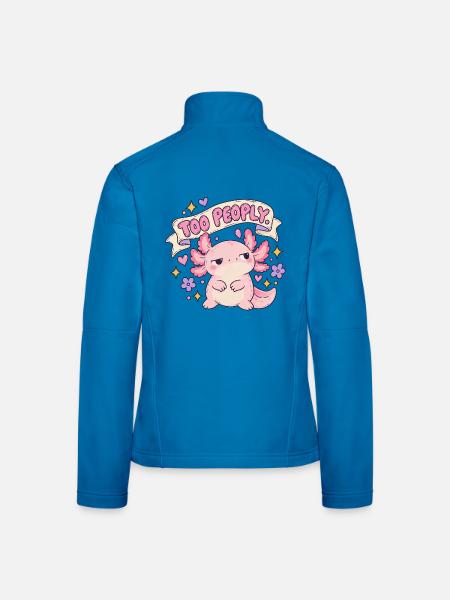 Too Peoply Cute Dragon Sticker - Frauen Softshelljacke - Lichtblau - Hinten
