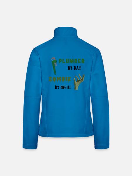 Plumber by day Zombie by night - Rohrzange - Frauen Softshelljacke - Lichtblau - Hinten
