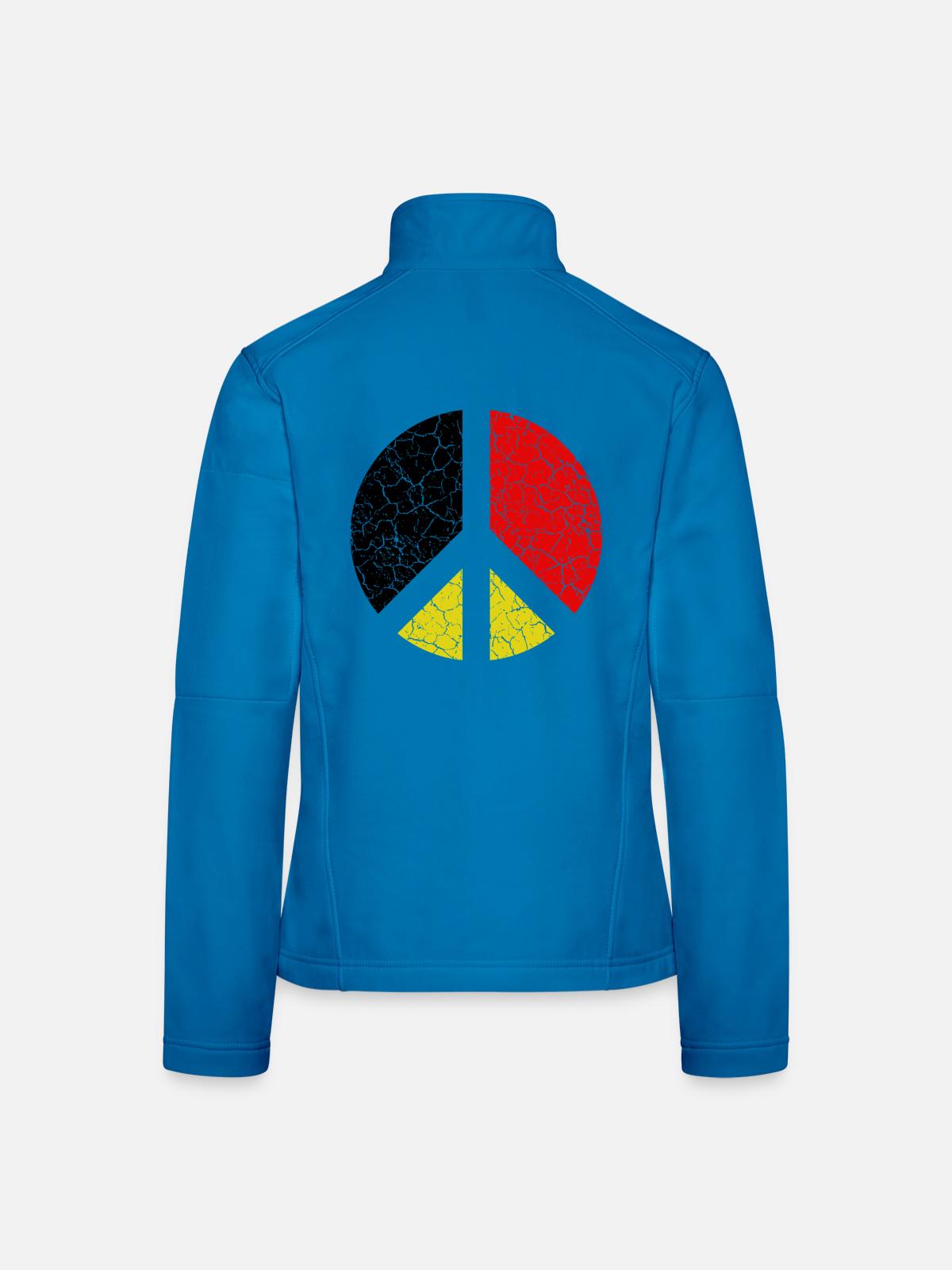 Germany Deutschland  - Frauen Softshelljacke - Lichtblau - Hinten