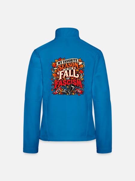 Herbstfall des Faschismus - Frauen Softshelljacke - Lichtblau