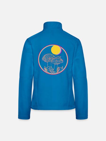 Neon Pilz Kreis Sonnenbild - Frauen Softshelljacke - Lichtblau