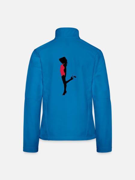 Sexy Girl - Frauen Softshelljacke - Lichtblau - Hinten
