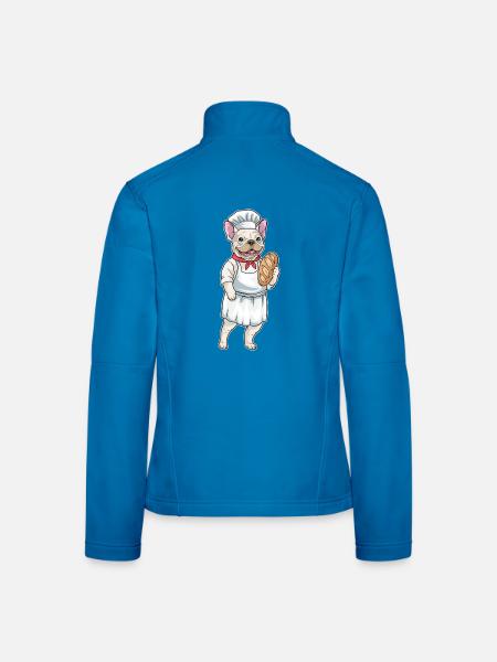 Französische Bulldogge Bäcker Brot Backen - Frauen Softshelljacke - Lichtblau