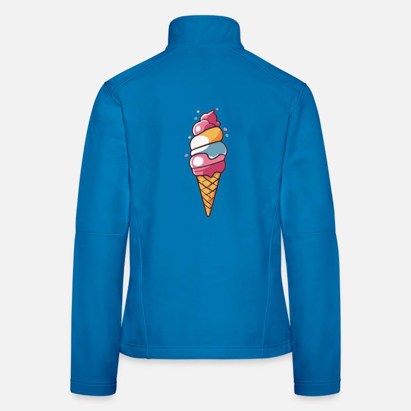 Pastell Eiscreme Cartoon Cone Women's Softshell Jacket