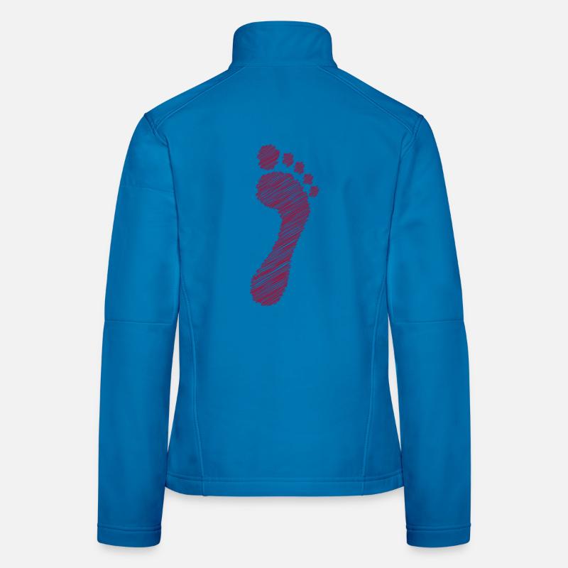 natural runners barfuß dunkelrot - Frauen Softshelljacke - Lichtblau