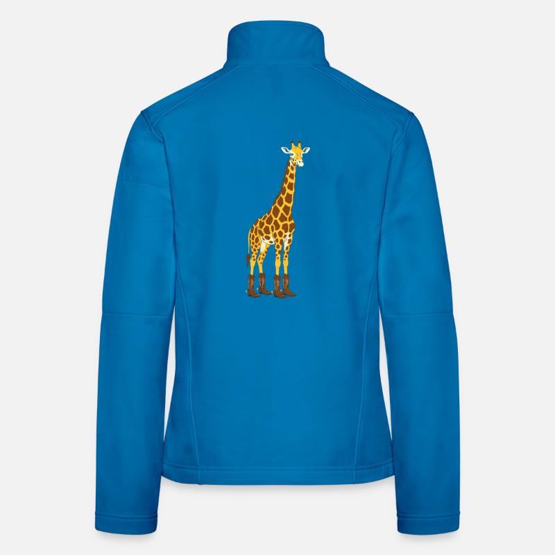 Giraffe mit Stiefel-Statement Frauen Softshelljacke