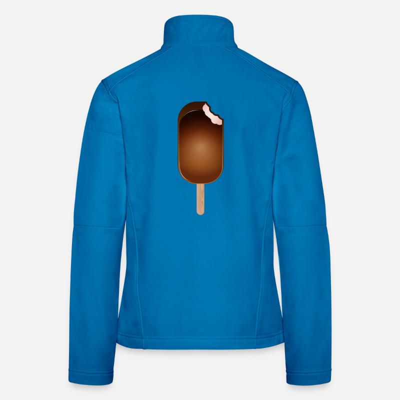 Glace au style avec glaçure de chocolat Veste en tissu softshell Femme