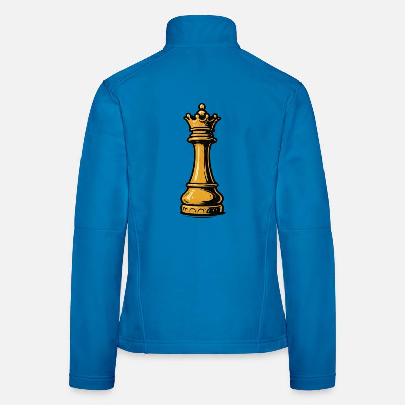Schachfigur Dame Frauen Softshelljacke