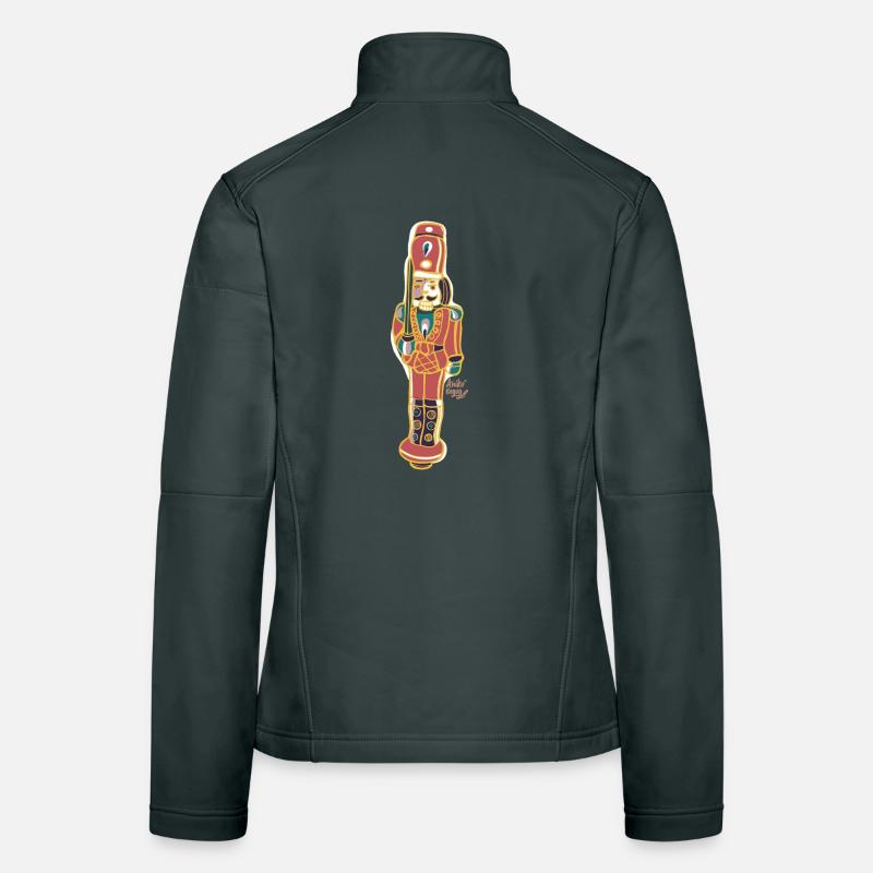 Casse-Noisette coloré design déco Veste en tissu softshell Femme