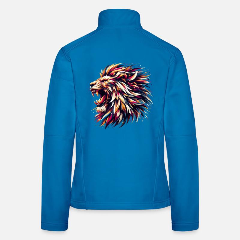Lion Roars Geometric Gift Women's Softshell Jacket