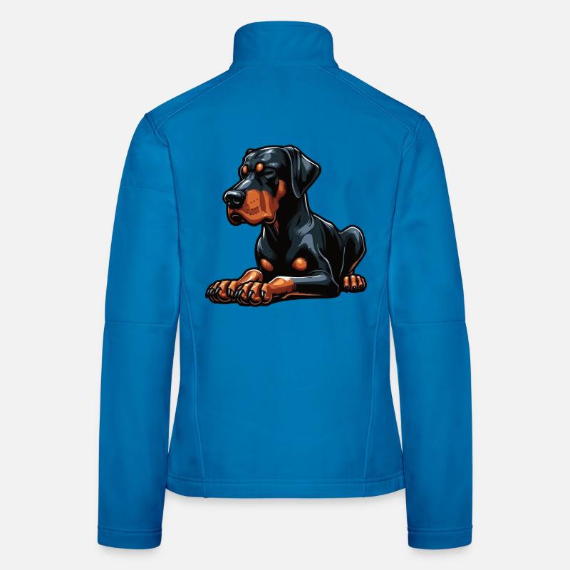Doberman Doberman Propriétaire Doberman Lovers Veste en tissu softshell Femme