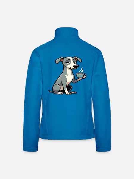 Whippet Windhund Whippets Windhundbesitzer - Frauen Softshelljacke - Lichtblau - Hinten