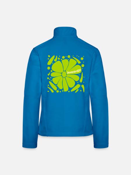 Blumen Demokratie - Frauen Softshelljacke - Lichtblau