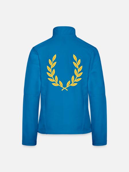 Lorbeer Pflanzen Geschenkidee Design - Frauen Softshelljacke - Lichtblau - Hinten