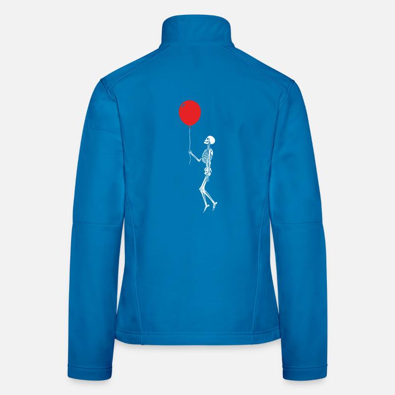 Skeleton with Red Balloon Women's Softshell Jacket