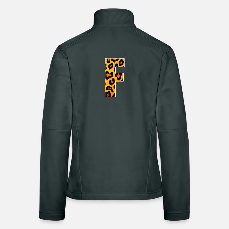 Leopard Effect Fire Orange Pattern Women's Softshell Jacket