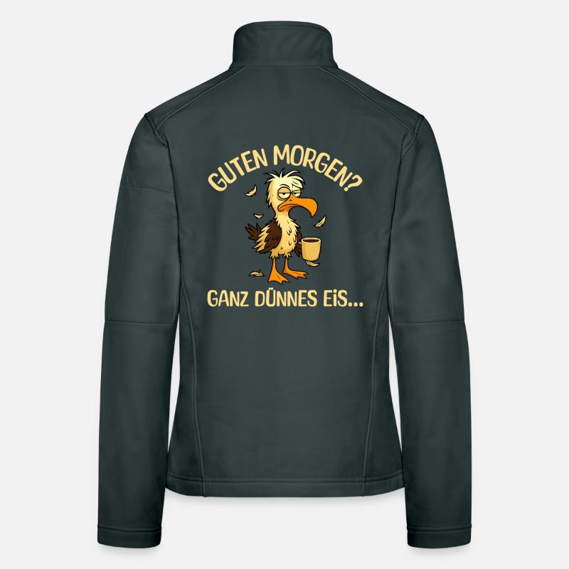 Morgenmuffel Möwe mit Kaffee Frauen Softshelljacke