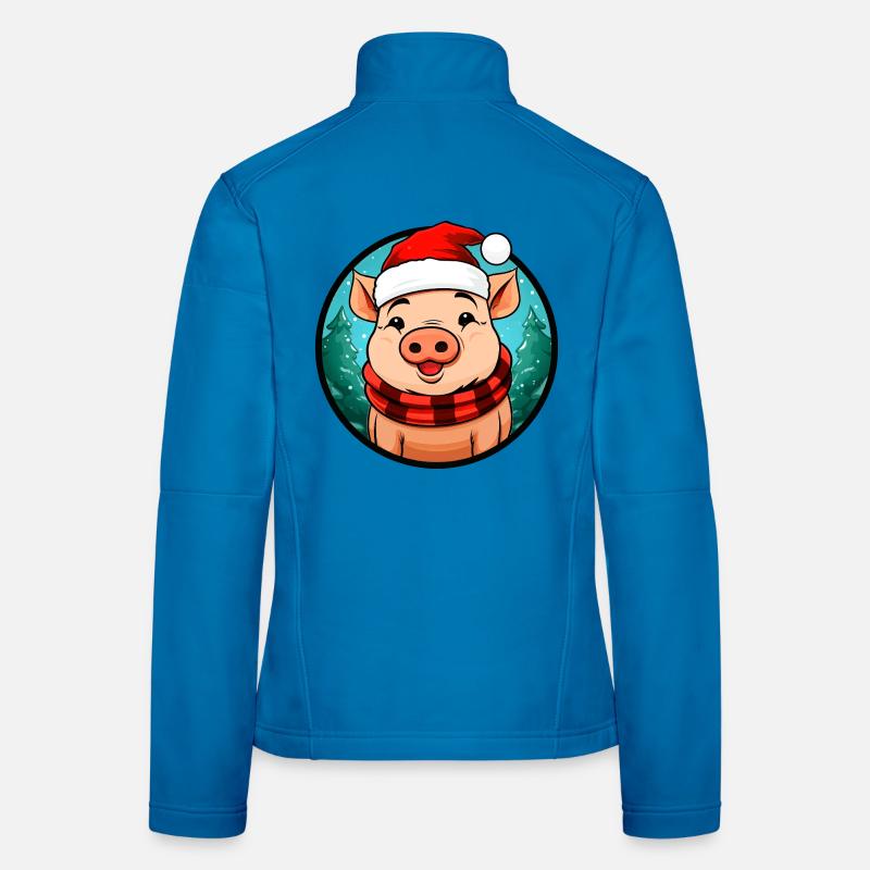 Cochons Noël Veste en tissu softshell Femme