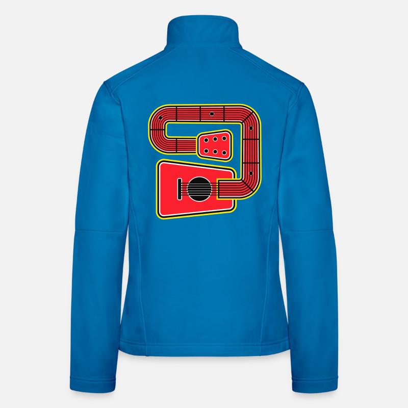 Rote Abstract Shape Gitarre Frauen Softshelljacke