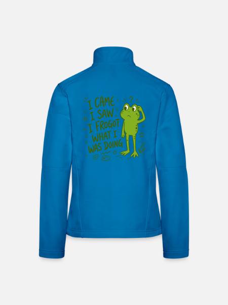 Frosch - I came I saw I frogot what i was doing - Frauen Softshelljacke - Lichtblau - Hinten