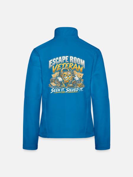 Escape Room Veteran - Seen it, solved it - Frauen Softshelljacke - Lichtblau - Hinten