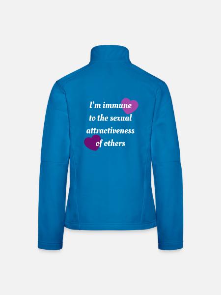 Asexuelle Immunität - Frauen Softshelljacke - Lichtblau - Hinten