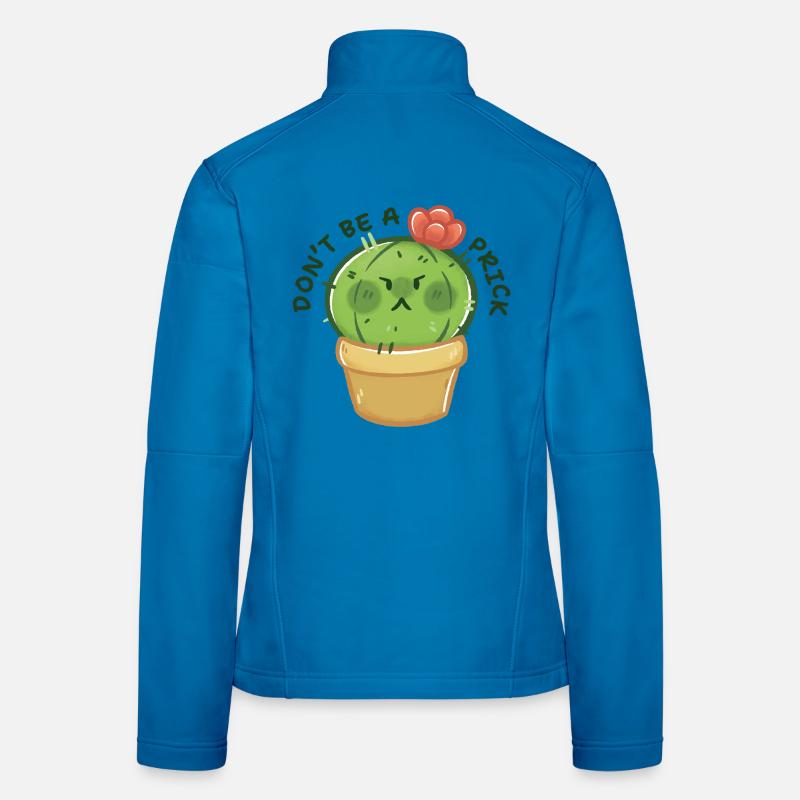 Grumpy Cactus with Message Women's Softshell Jacket