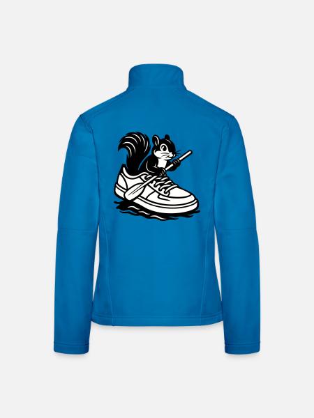Squirrel in sneakers! - Women's Softshell Jacket - light blue