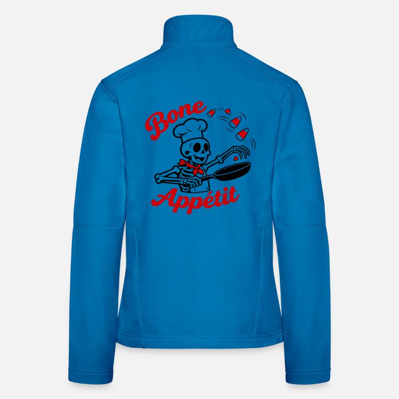 Conception de t-shirt Skull Chef Veste en tissu softshell Femme