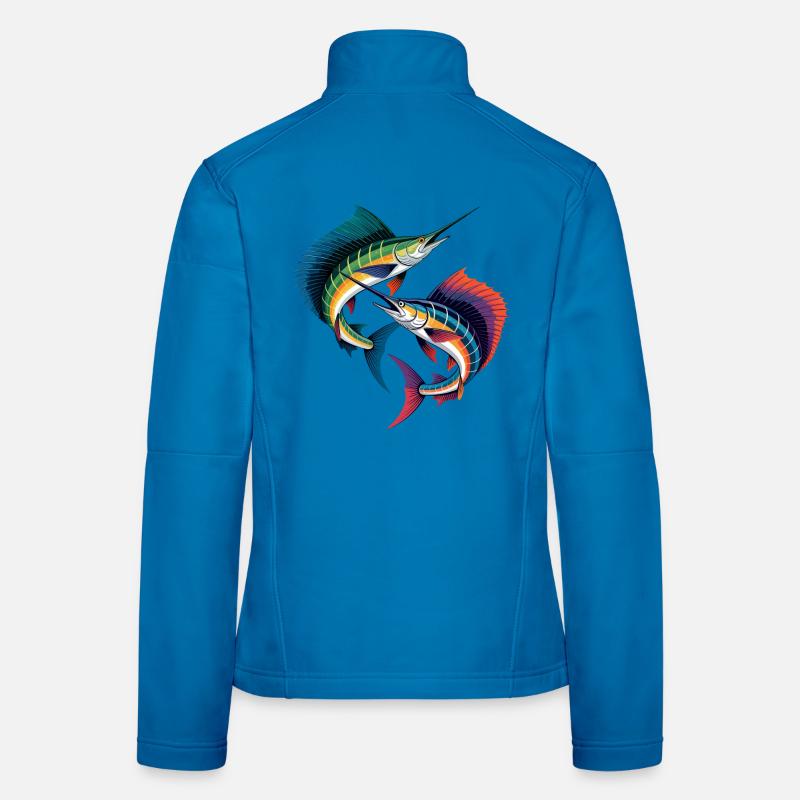 Double Marlin coloré Veste en tissu softshell Femme